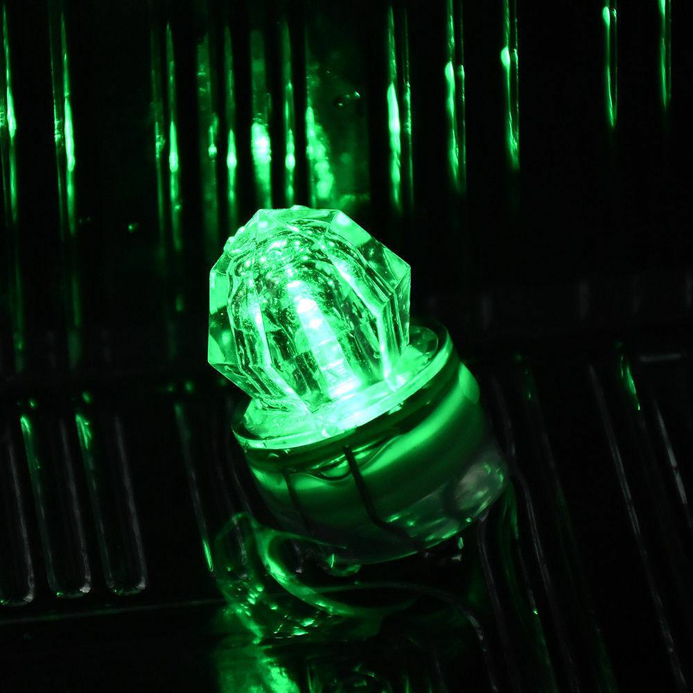 5pcs/Lot Mini LED Fishing Lamp Waterproof Fishing Lure Light Diamond Shape Luminous Underwater Lure Light for Attracting Fish