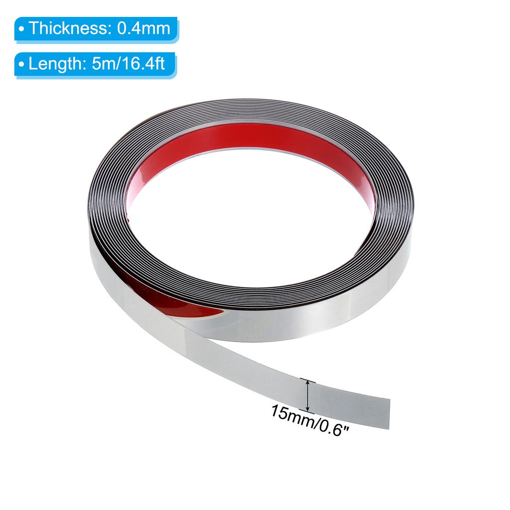 Stainless Steel Wall Sticker Self-adhesive Flat Decorative Lines Strip Background Wall Study Ceiling Edging for Wall Corner