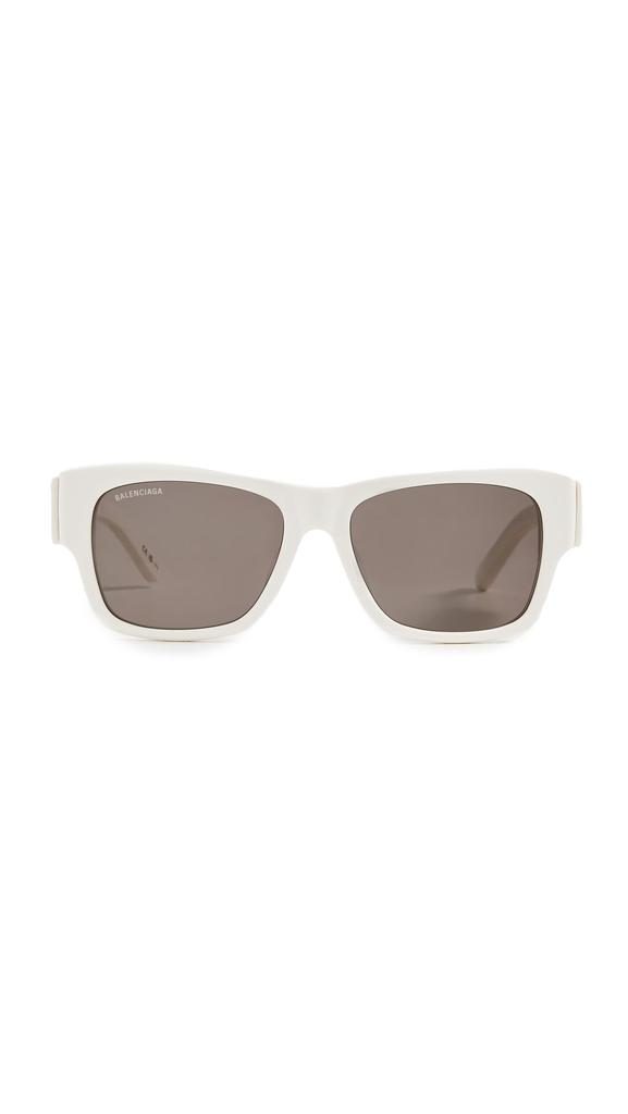 Balenciaga Asian BB0262SA Sunglasses, Unisex, Fit, 003, White/Gray