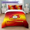 Bayer Leverkusen Football Custom Name Text Bedding Set 1 Duvet Cover+2 Pillowcases Soccer Logo Personalized Gift For Special Occasion Bedroom Decor