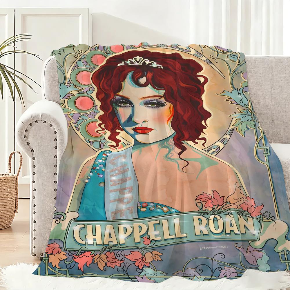 Singer C-Chappell R-Roan Throw Lightweight 240g Flannel Blanket Soft Skin-friendly for Summer Cooling 75x90cm
