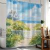 1 Piece High Quality Polyester Shower Curtain - Summer Healing Beach House Theme, the perfect bathroom decor for all seasons