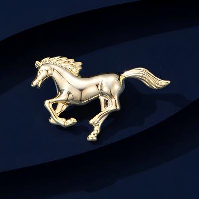 Personalized Galloping Horse Brooch, Fashionable and Simple Style, Corsage Suit Jacket, Animal Zodiac Brooch Accessories