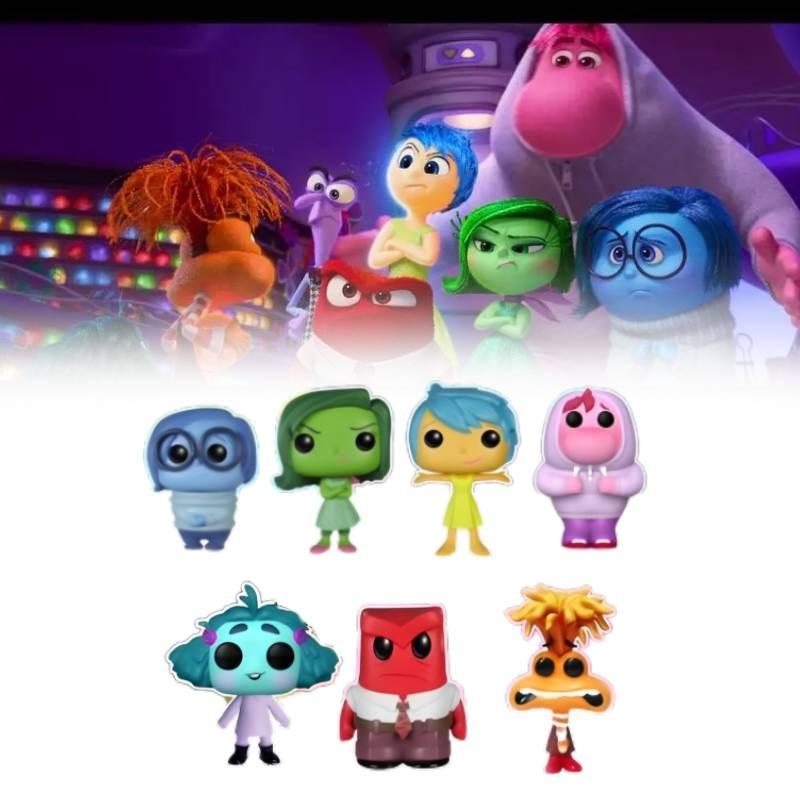 Adorable Inside Out Plush Toy Set Featuring Emotional Characters In Colorful Pvc Design