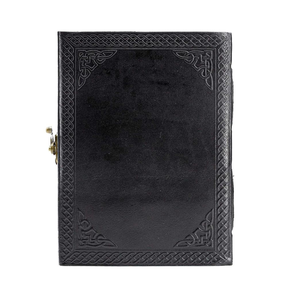 Passion Leather Handgefertigtes Notizbuch mit doppeltem Drachenmotiv, Unisex, unliniertes Papier, mittelgroßer Schreibblock, Künstlergeschenk, Komal's
