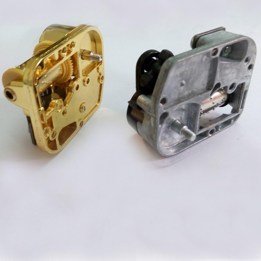 

18 Note Musical Mechanism Movement for DIY Music Box, Jingle Bells, Golden Clockwork Music Movement Silvery-handcrank