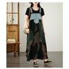 DIMANAF 2026 Plus Size Summer Chiffon Dress Denim Elegant Lady Sundress Floral Women  Long Dress Casual Sleeveless Lace Cotton