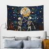 Halloween Skeleton Pumpkin Print Customized Tapestry Bedroom Decoration  Wall Hanging Blanket Tapestry Cool Stuff For Room