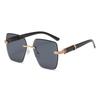 New Frameless Trimmed Sun Glasses  Fashion Trend Personality Large Frame Instagram Style Sunglasses  Feminino