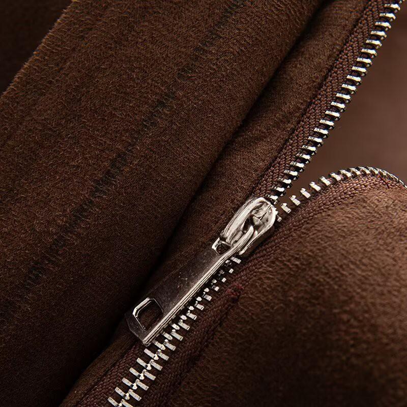 Womens Vintage Loose Fit Jacket Solid Color Turn Down Collar Zip Up Casual Outerwear Fall 2025