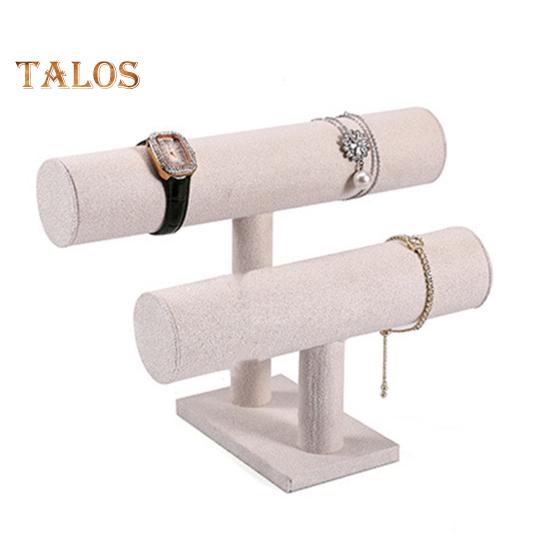 Supporto per Bracciali a Doppio Livello Supporto Espositore per Bracciali Orologi Gioielli Supporto Orizzontale da Tavolo per Camera da Letto Comò Tavolo