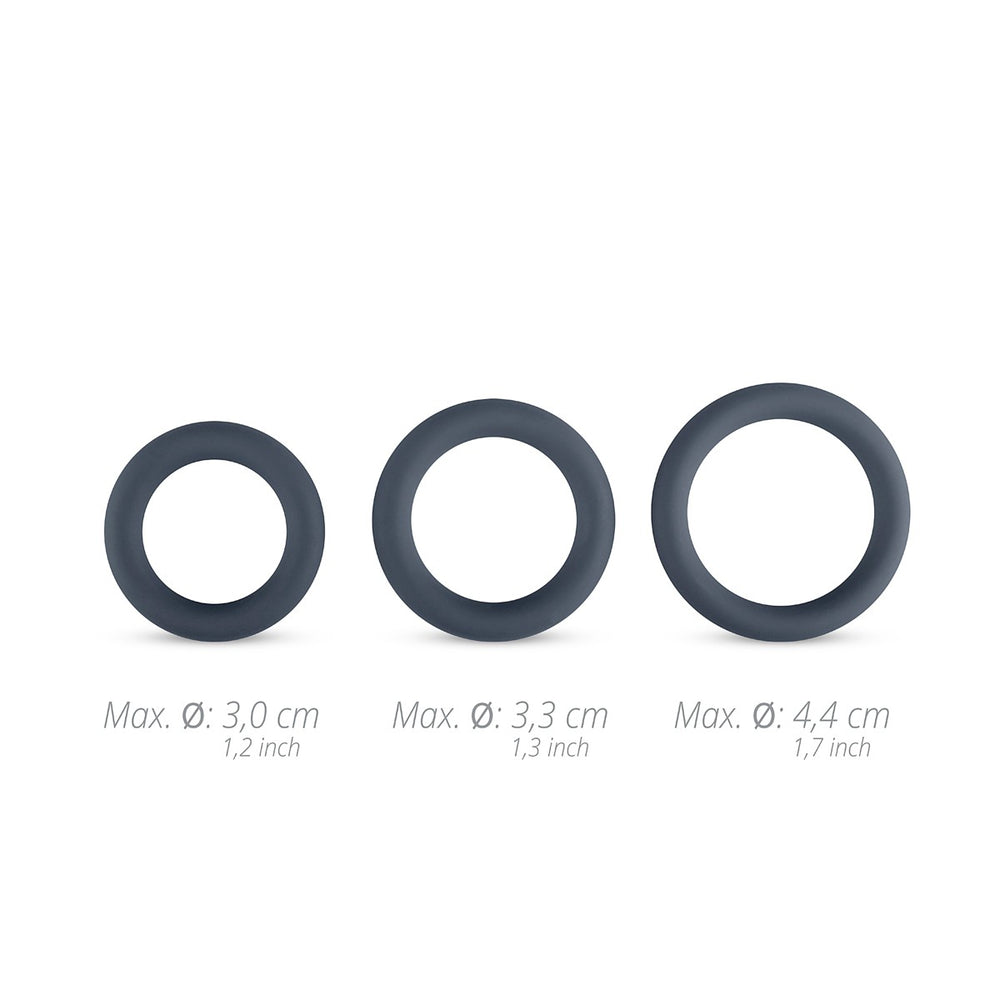 Set de 3 cockrings Boners Silicone 9mm - Boners - Cockrings