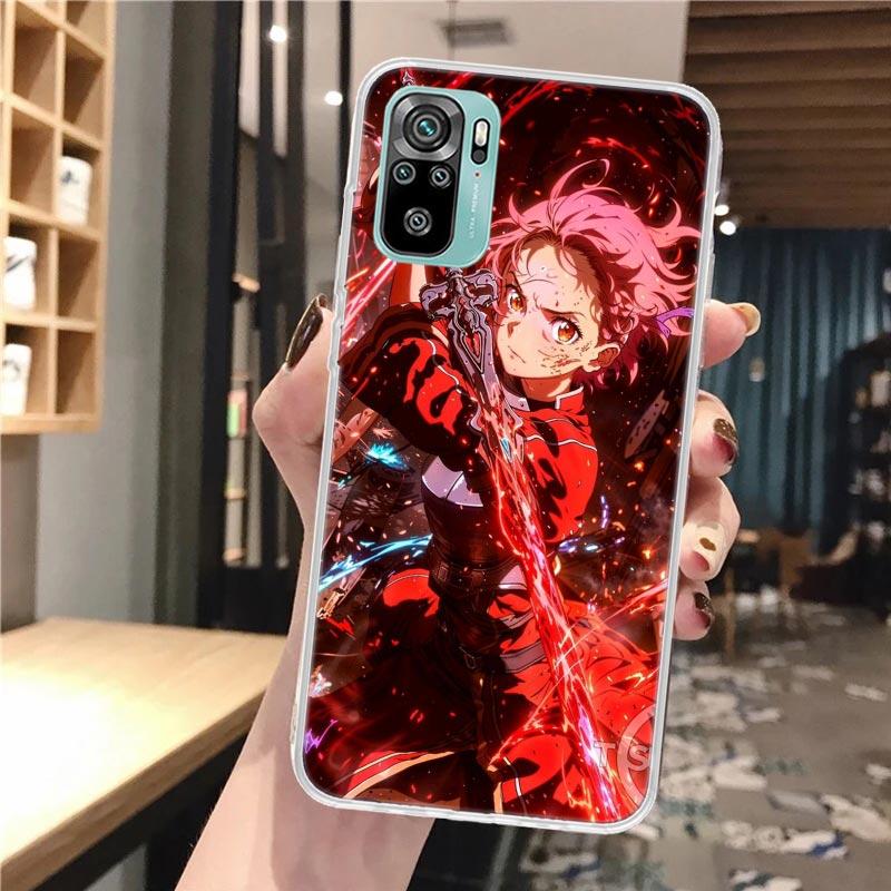 Anime Sword Art Online SAO Soft Phone Case For Xiaomi Redmi Note 14 14S 13 12S 12 11S 11 11E Pro Plus 11T 10S 10 9S 5G Pattern C