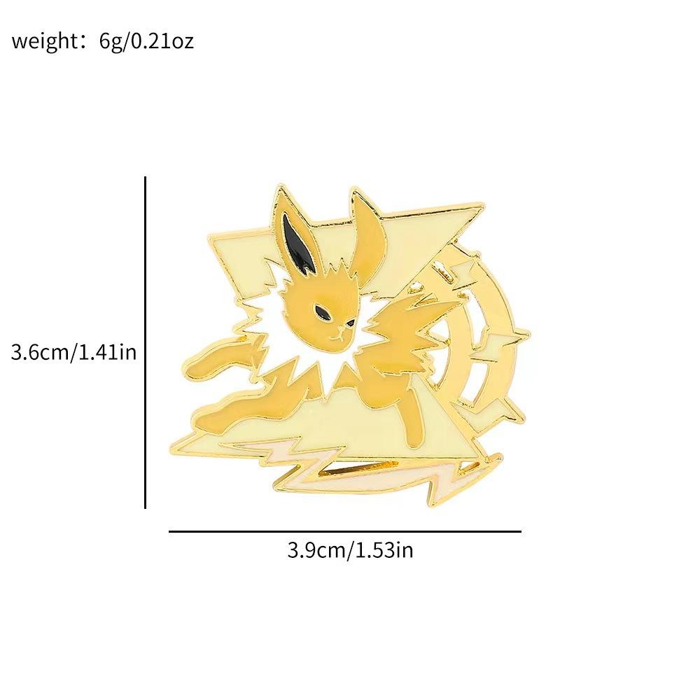 Cute Cartoon Pokemoned Metal Badge, Magical Treasure, Pet Elf Creative Brooch Accessory