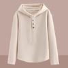 Velvet Sweater Women's Spring and Autumn High-end Hooded Top Western Style Age-reducing Long-sleeved Jacket