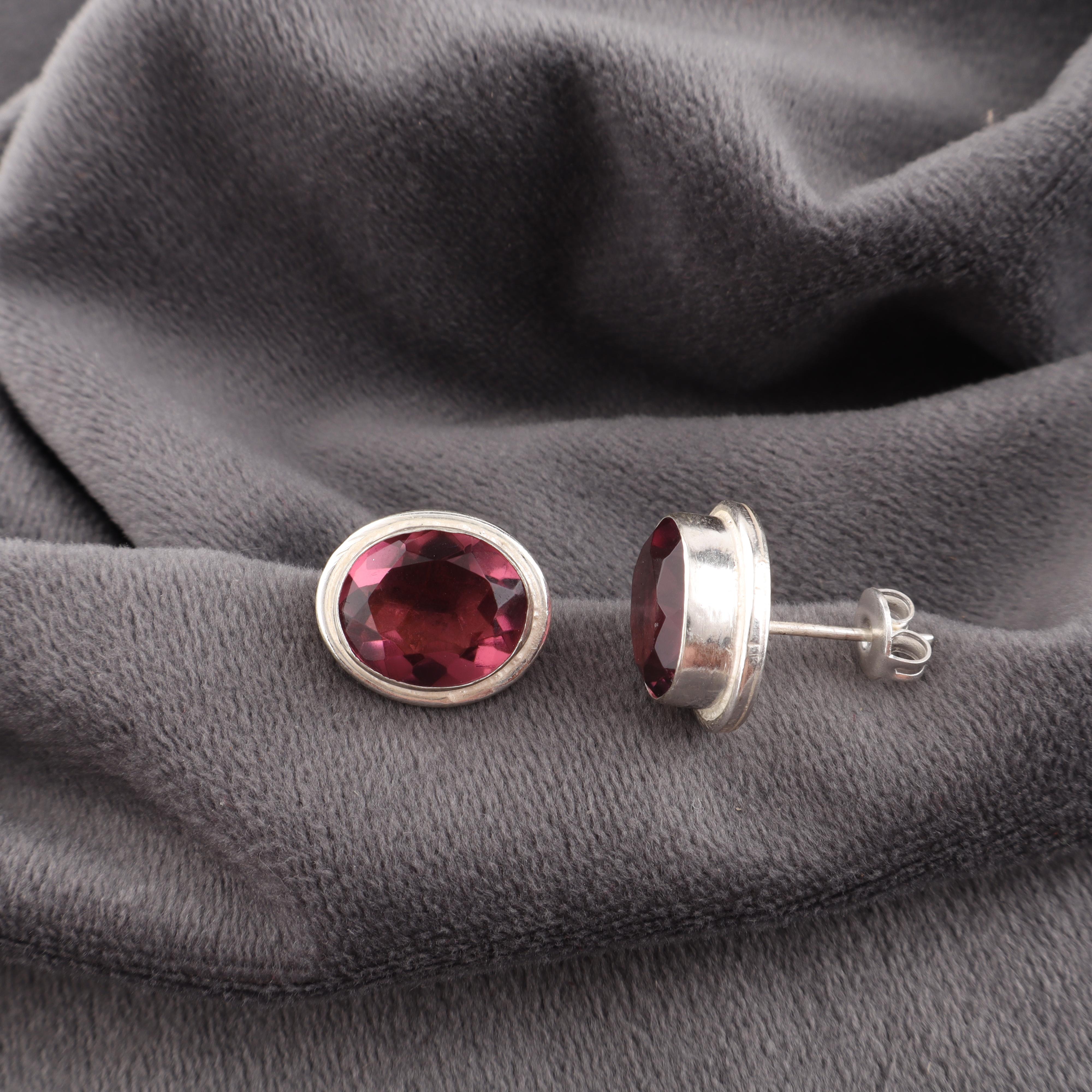 

Ювелирные изделия с родолитом, серебряные украшения ручной работы, серьги из серебра 925 пробы, великолепные серебряные серьги для свадебного подарка 0.5 Inches розовый