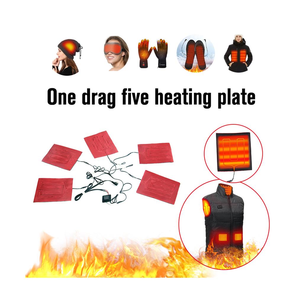 

5 В USB электрическая нагревательная пленка, термопленка из углеродного волокна, дальний инфракрасный обогреватель, куртка для домашних животных, жилет, перчатки, носки, брюки, ремни