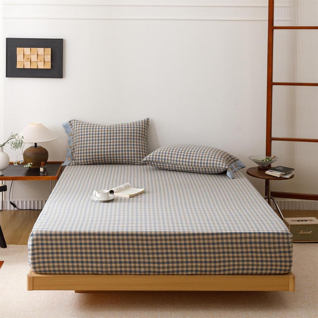 Cotton Fitted Sheet: Soft, Skin-Friendly, Moisture-Absorbing, Sweat-Wicking, Machine Washable Mattress Protector