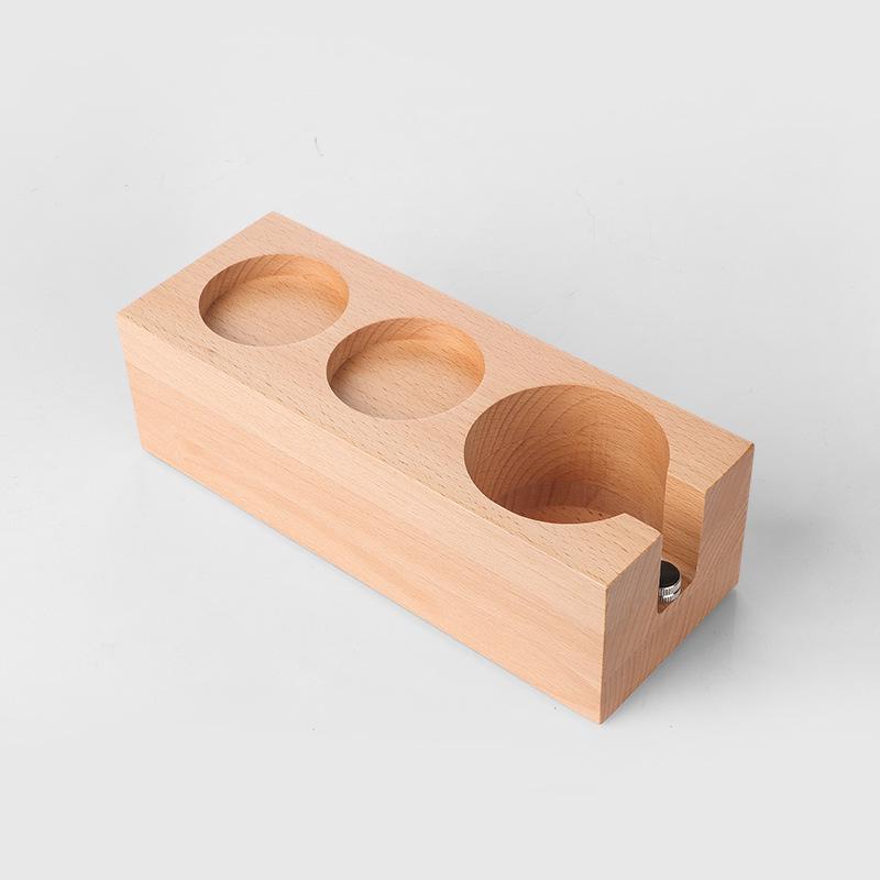 Espresso Machine Walnut Handle Tamping Base & Powder Distributor