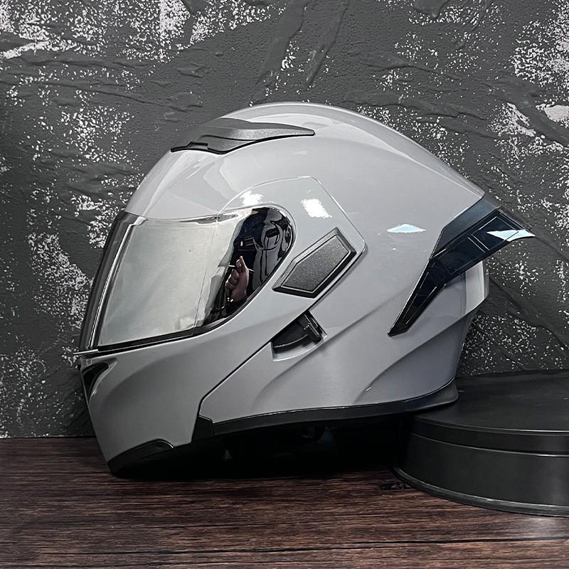 JIEKAI Flip-Up Motorcycle Helmet Women Couples Dual Lens Full Face Scooter Riding ABS Material