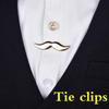 Fashion Men Male French Beard Moustache Shirt Bag Tie Clips Golden Silver Vintage Mens Tie Clips for Shirt