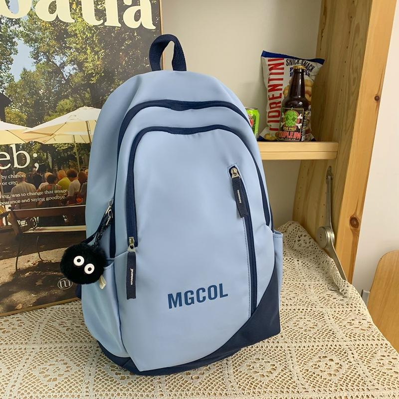 

High school schoolbag men s large-capacity Korean version Harajuku junior high school college student backpack men s high-value college backpack women Single pack синий