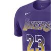 Nike X NBA Collaboration Los Angeles Lakers LeBron James Select Series Logo Round Neck Short Sleeve T-Shirt Men Tops Field-Purple HQ1318-504