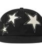 Lujeoseukeulleob Washed Star Applique Cap Black