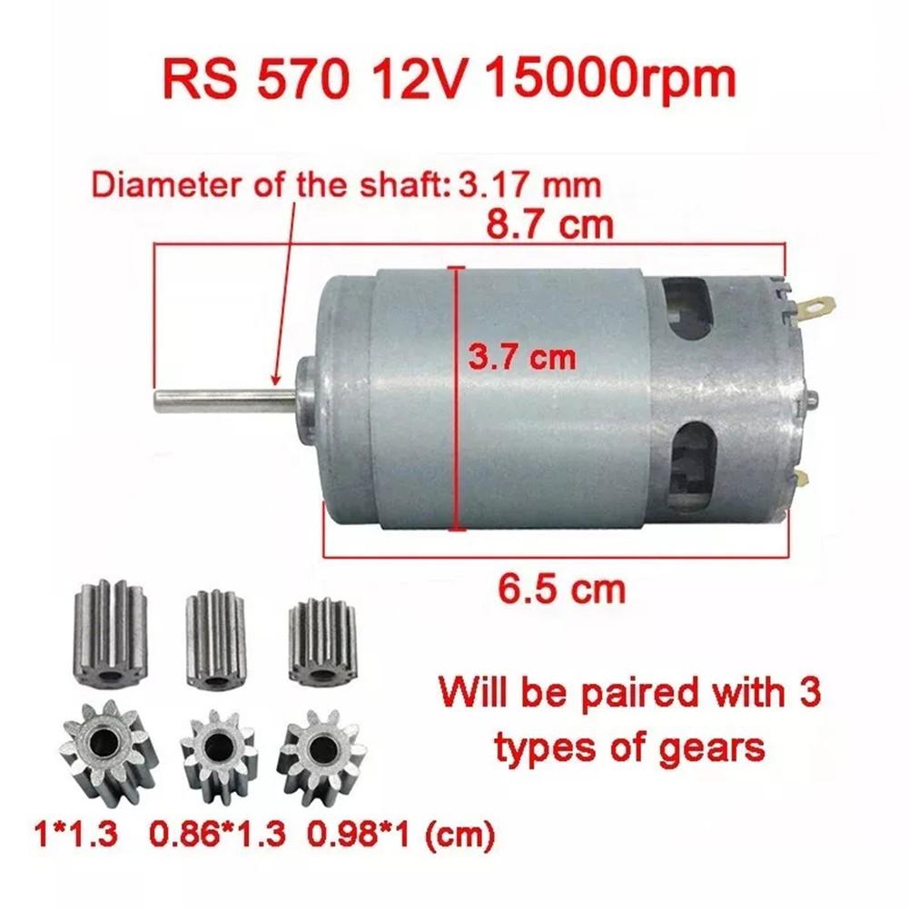 12V 6V 24V Motor Barn Elektrisk Bilmotor RS550 RS390 Motor
