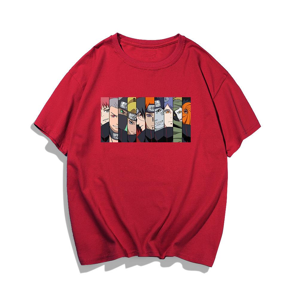Naruto short-sleeved T-shirt men's and women's summer cartoon trendy brand pure cotton half-sleeved teen student parent-child top