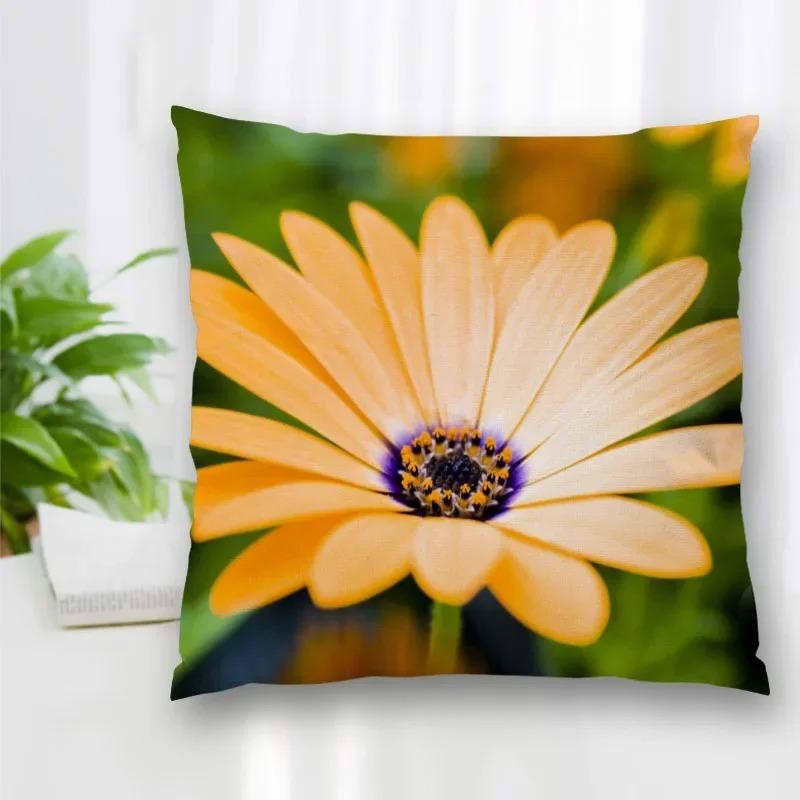 Hot Sale Best Gift Floral Daisy Square Decorative Pillowcase