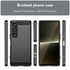 For Sony Xperia 1 VI Case TPU Ultra-Thin Carbon Fiber Texture Phone Cover