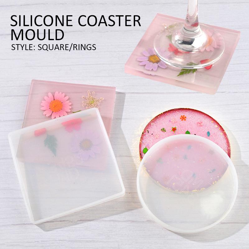 

PDTO силиконовый круглый квадратный коврик для подставки для хранения, держатель для литья из эпоксидной смолы, ремесло