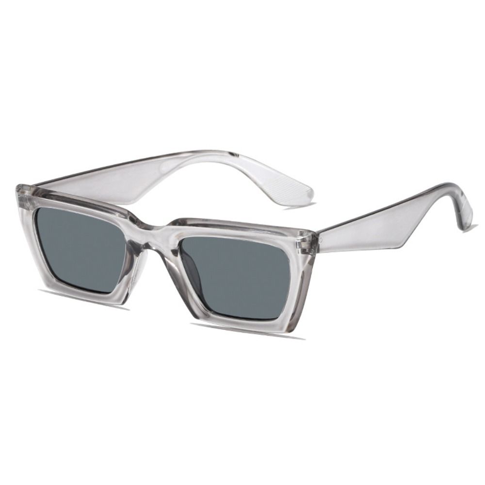Sun-Protective Driving Glasses Punk Black Shades Glasses Square Frame Sunglasses  for Women Men