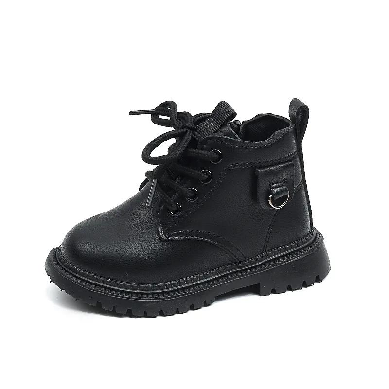 Мальчики Девочки Короткие Ботинки с Металлической Отделкой Детские Ботильоны Мягкая — фото 7