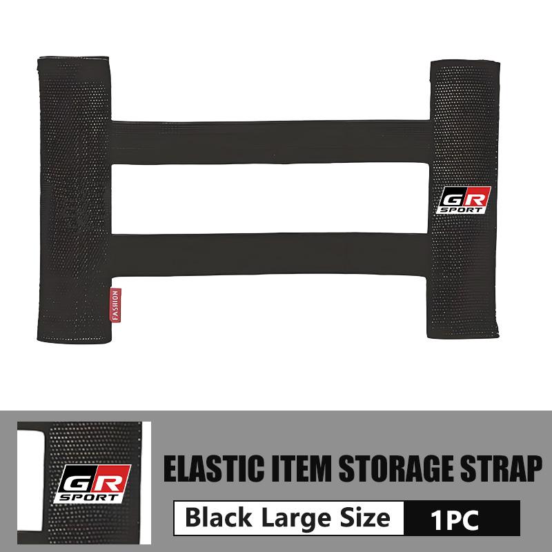 cnkym4 Car Interior Organizer Back Rear Trunk Storage Mesh Fixed Straps For Toyota GR Sport Yaris Chr Auris Rav4 Prius Prado Avensis