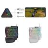 Einhand-Ergonomie-Gaming-Tastatur, ACC, USB, RGB, 35 Tasten, kabelgebunden, Hintergrundbeleuchtung, tragbare Mini-Spieltastatur für Handy, Tablet, PUBG