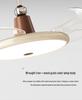 2025 Cream Wabi-Sabi Mid-Century Ceiling Fan Light, Silent High Airflow for Living Rooms & Restaurants