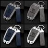 2026 Hot Car Sticker Leather Zine Alloy Car Smart Key Case Shell Cover Protector Fob For Peugeot 308 408 508 2008 3008 4008 5008