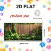 1pc 2D Printed Flower Blooming Wooden Fence Banner - Colorful Autumn Leaves and Sunny Path Design