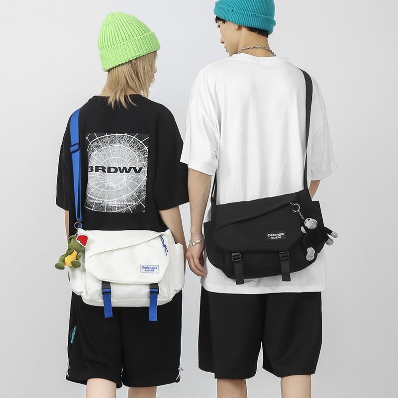 Bolsa Transversal Masculina 2026 Estilo Japonês Bolsa Mensageiro Workwear Casual Ins Grande Capacidade Bolsa Masculina Marca Tendência Bolsa de Ombro