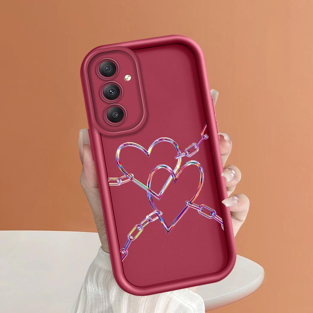 

Мягкий силиконовый квадратный чехол с рисунком лестницы для телефона, полное покрытие, противоударный защитный резиновый чехол для камеры для Samsung Samsung S24 Ultra 5G темно-красного