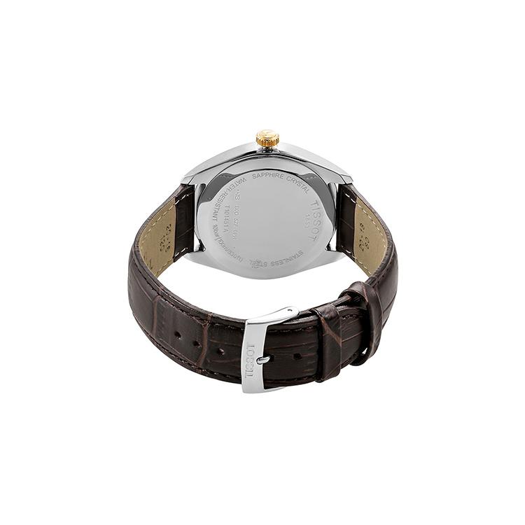TISSOT PR100 Collection Quartz Movement Men's Watches Watch 39mm White Dial Stainless Steel Case Leather Strap T101.451.26.031.00