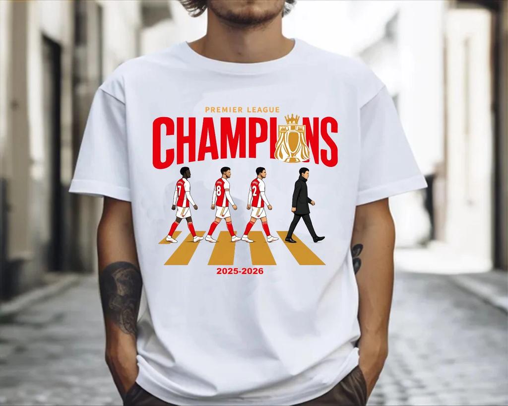 PL Champions 2025-2026 Shirt, Arsenal Fans Tee, North London Victory Shirt