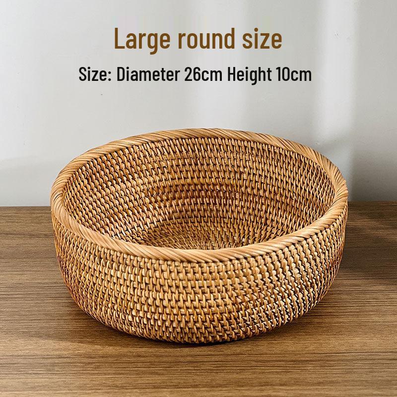 Jingyuheng Rattan Round Fruit Storage Basket