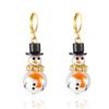 Rhinestone Christmas Earrings Snowflake Xmas Dangle Earrings Fashion Snowman Earrings  Women
