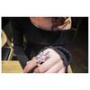 Fashion Retro Bow Ring Color Treasure Ring Inlaid Zircon Jewelry