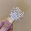 Vintage Pearl High Ponytail Clip - Anti-Sag Geometric Hairpin Holder