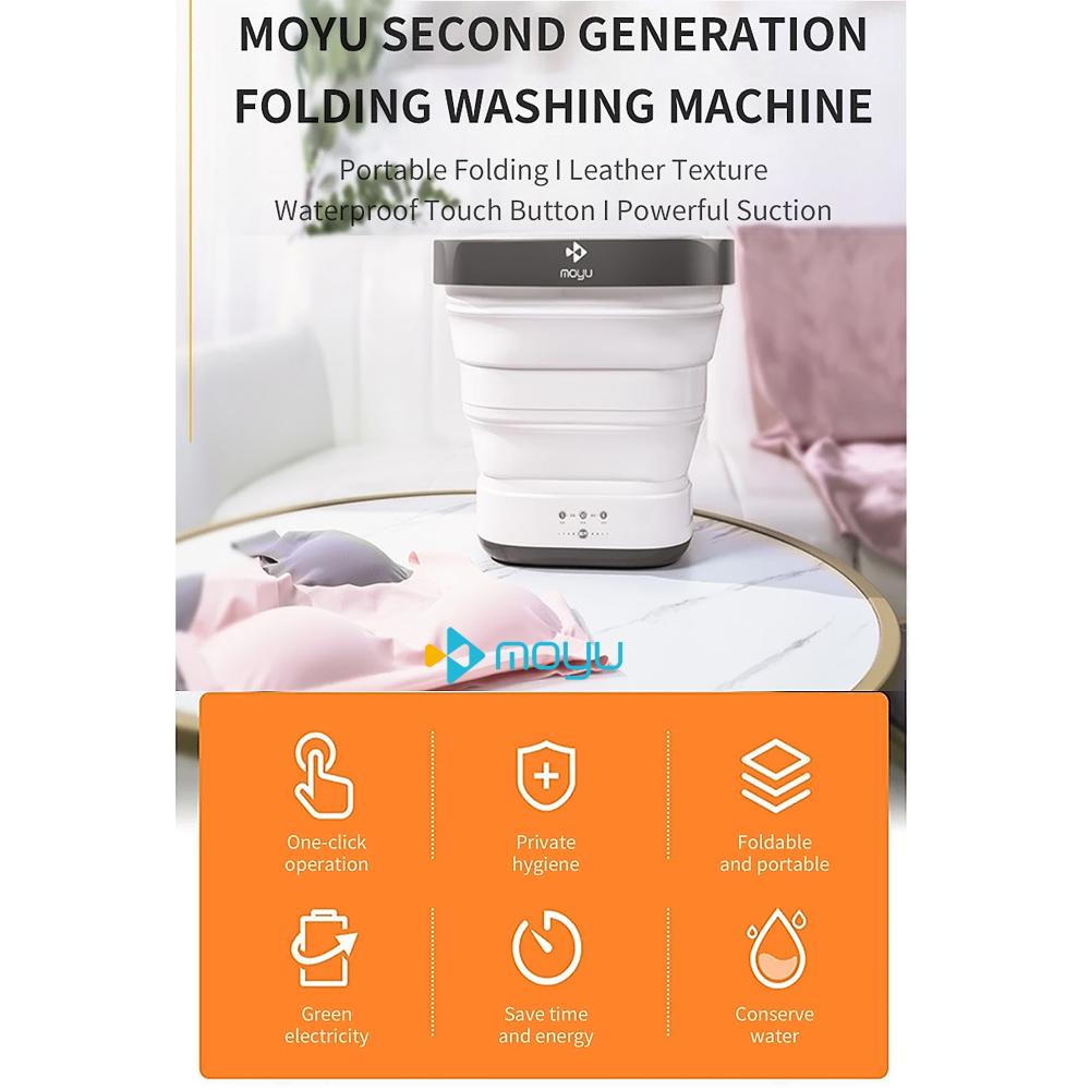 Wash Machine XPB08-F2 2 In 1 Portable Foldable Mini Washer Clothes Washing for Home Travel One