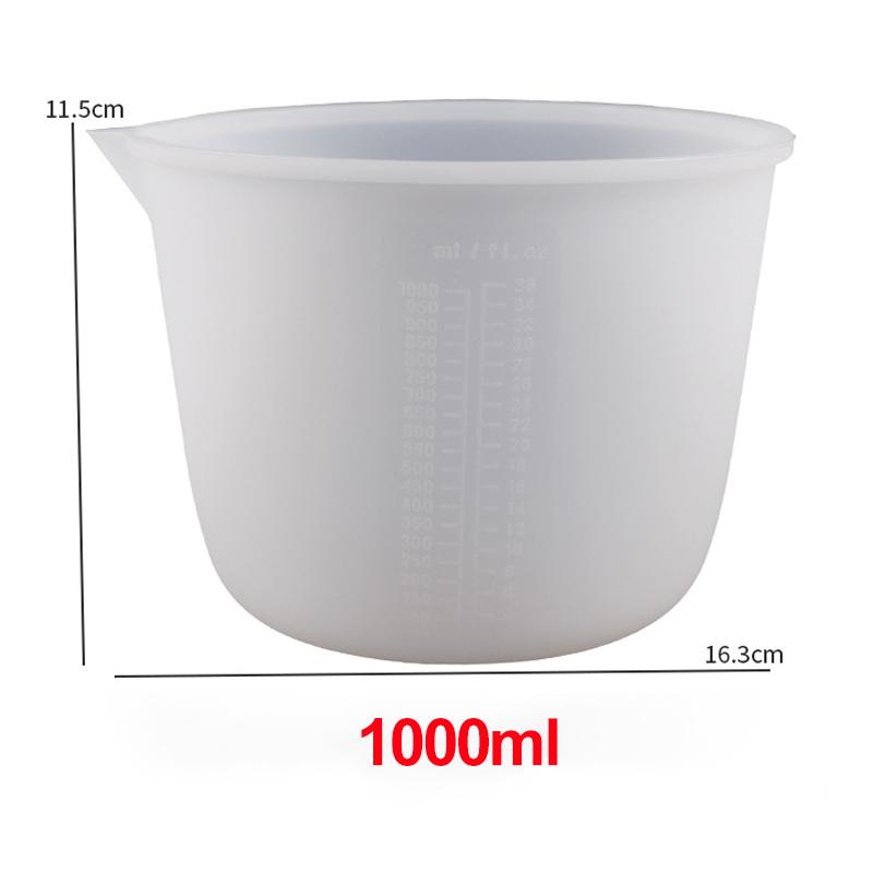 1PC 30-1000ml Silicone Measuring Cup Transparent With Scale Food-Grade Separating Cups DIY Cake Epoxy Resin Jewelry Making Tools